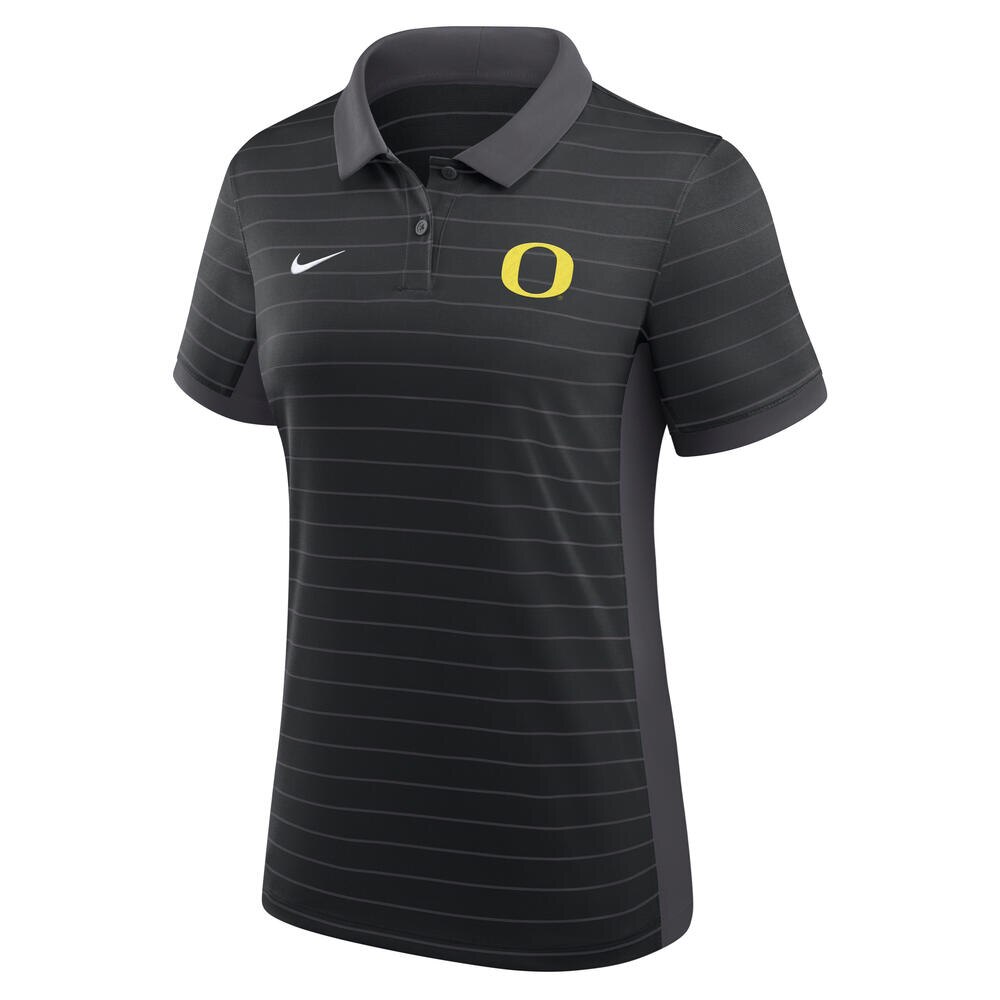 Classic Oregon O, Nike, Black, Polo, Performance/Dri-FIT, Women, Stripe, Victory, Shirt, 897053